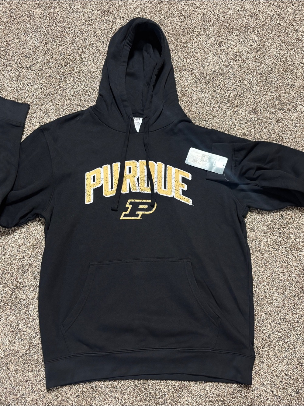 Purdue Boilermakers NWT Men’s Large Hoodie Pullover Black/Gold Pro Edge